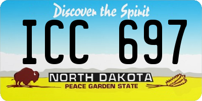 ND license plate ICC697