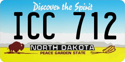 ND license plate ICC712