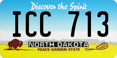 ND license plate ICC713