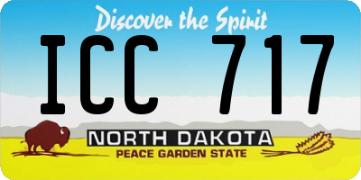 ND license plate ICC717