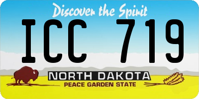 ND license plate ICC719