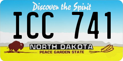 ND license plate ICC741