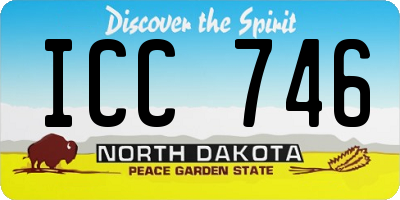 ND license plate ICC746