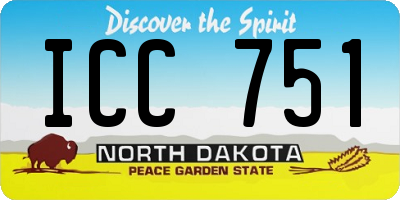 ND license plate ICC751