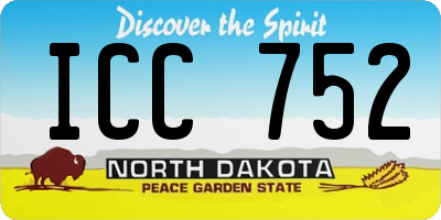 ND license plate ICC752