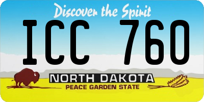 ND license plate ICC760