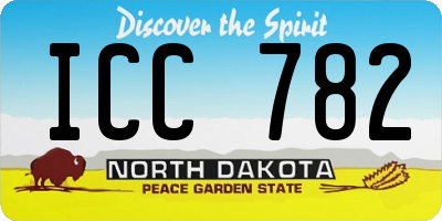 ND license plate ICC782
