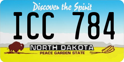 ND license plate ICC784