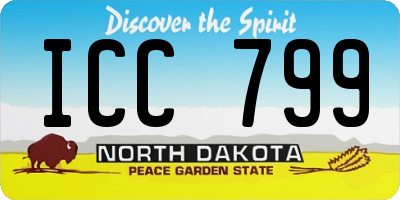 ND license plate ICC799