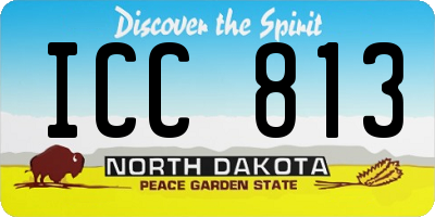 ND license plate ICC813