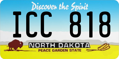 ND license plate ICC818