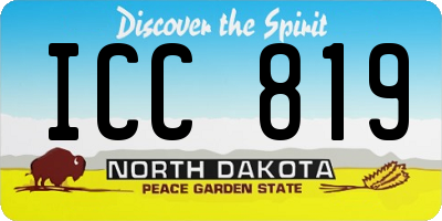 ND license plate ICC819