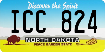 ND license plate ICC824