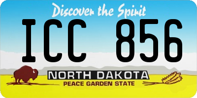 ND license plate ICC856