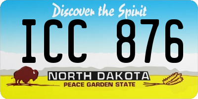 ND license plate ICC876