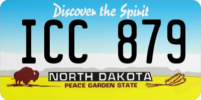 ND license plate ICC879