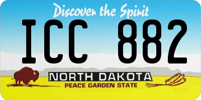 ND license plate ICC882