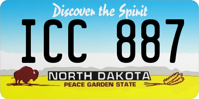 ND license plate ICC887