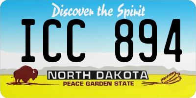 ND license plate ICC894