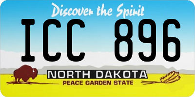ND license plate ICC896