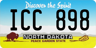 ND license plate ICC898