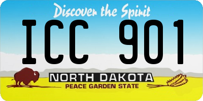ND license plate ICC901