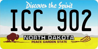 ND license plate ICC902