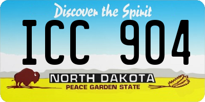 ND license plate ICC904