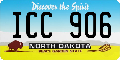 ND license plate ICC906