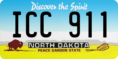 ND license plate ICC911