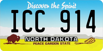 ND license plate ICC914