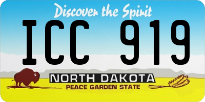 ND license plate ICC919