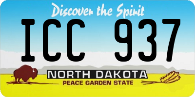 ND license plate ICC937