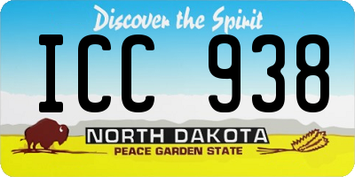 ND license plate ICC938
