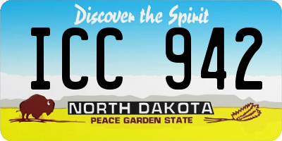 ND license plate ICC942