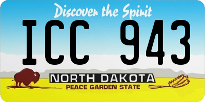 ND license plate ICC943