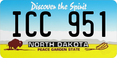 ND license plate ICC951