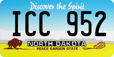 ND license plate ICC952