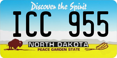ND license plate ICC955