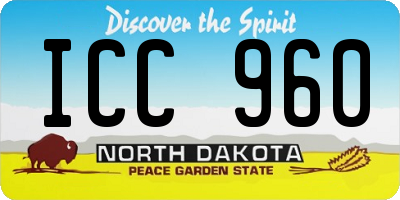 ND license plate ICC960