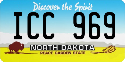 ND license plate ICC969
