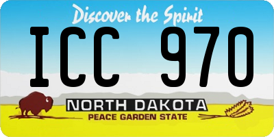 ND license plate ICC970