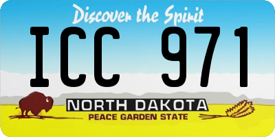 ND license plate ICC971