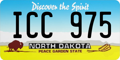 ND license plate ICC975