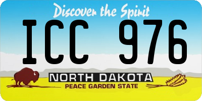ND license plate ICC976
