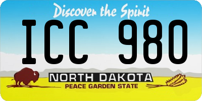 ND license plate ICC980