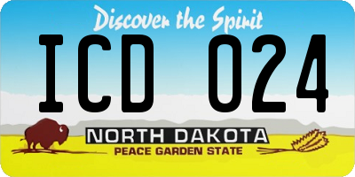 ND license plate ICD024