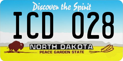 ND license plate ICD028