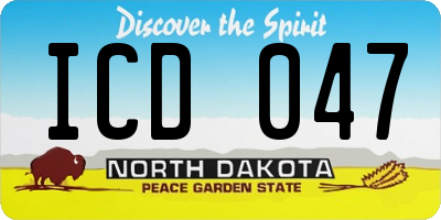 ND license plate ICD047