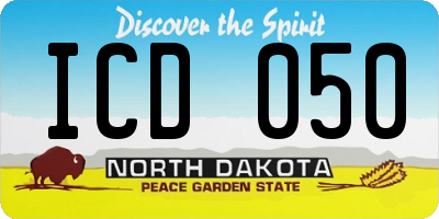 ND license plate ICD050